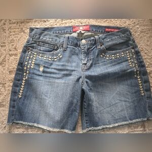 Lucky Brand Blue Jean Shorts with Gold Accents